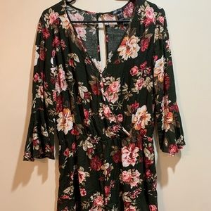 Floral print romper